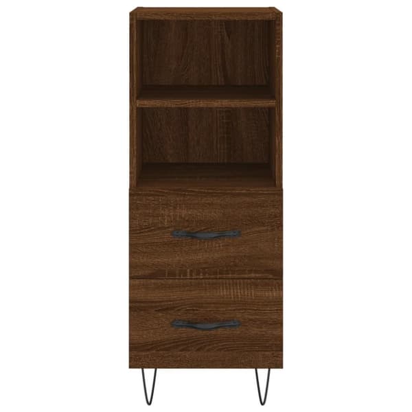 vidaXL skænk 34,5x34x90 cm konstrueret træ brun egetræsfarve