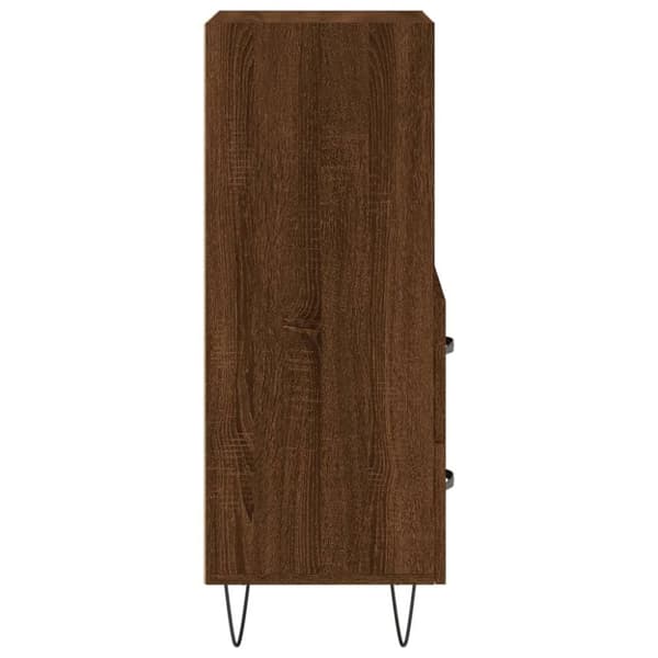 vidaXL skænk 34,5x34x90 cm konstrueret træ brun egetræsfarve