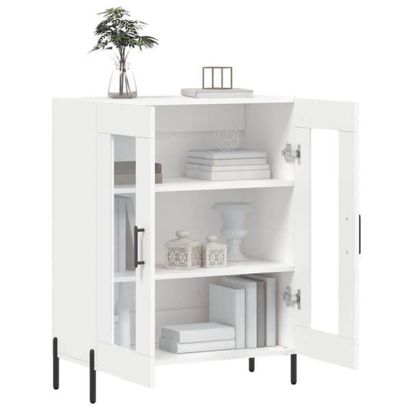 vidaXL skænk 69,5x34x90 cm konstrueret træ hvid