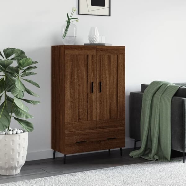 vidaXL skab 69,5x31x115 cm konstrueret træ brun sonoma-eg