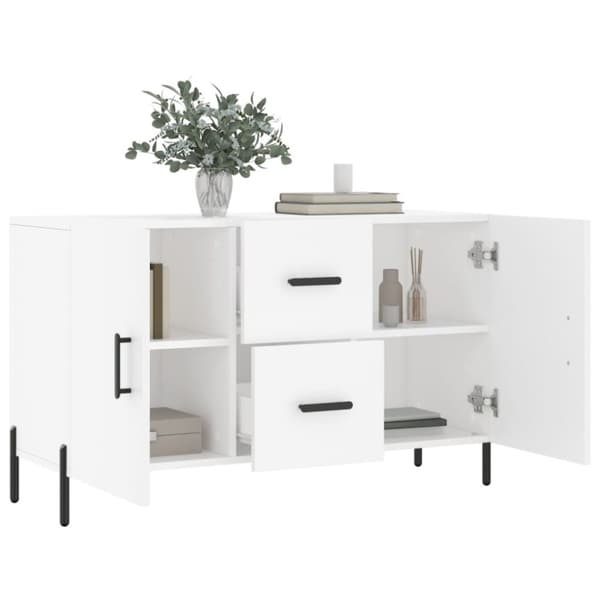 vidaXL Skänk vit 100x36x60 cm konstruerat trä