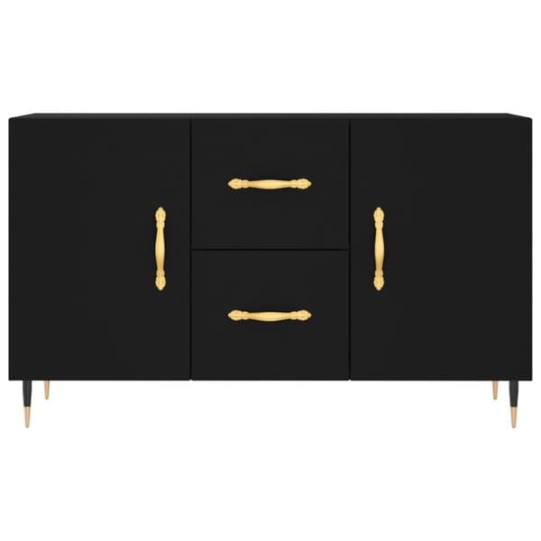 vidaXL Skjenk svart 100x36x60 cm konstruert tre