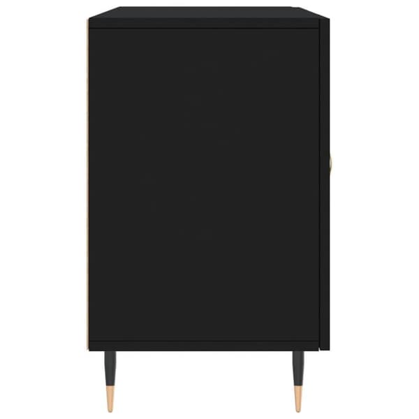 vidaXL Skjenk svart 100x36x60 cm konstruert tre