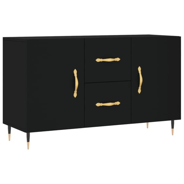 vidaXL Skjenk svart 100x36x60 cm konstruert tre