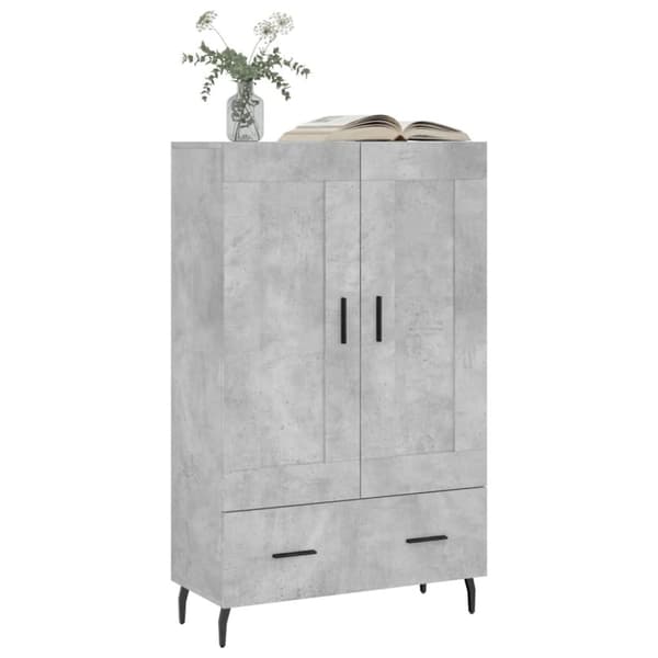 vidaXL Högskåp betonggrå 69,5x31x115 cm konstruerat trä