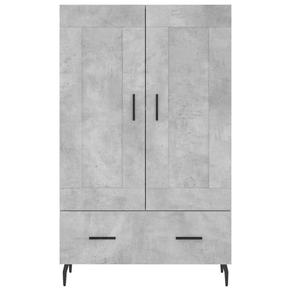 vidaXL Högskåp betonggrå 69,5x31x115 cm konstruerat trä
