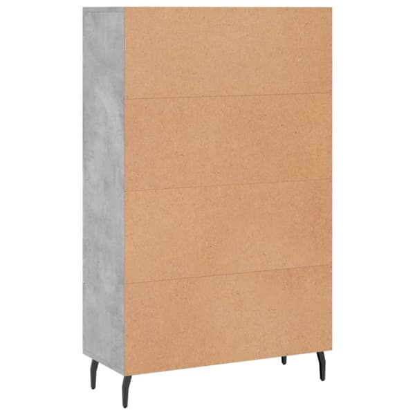 vidaXL Högskåp betonggrå 69,5x31x115 cm konstruerat trä