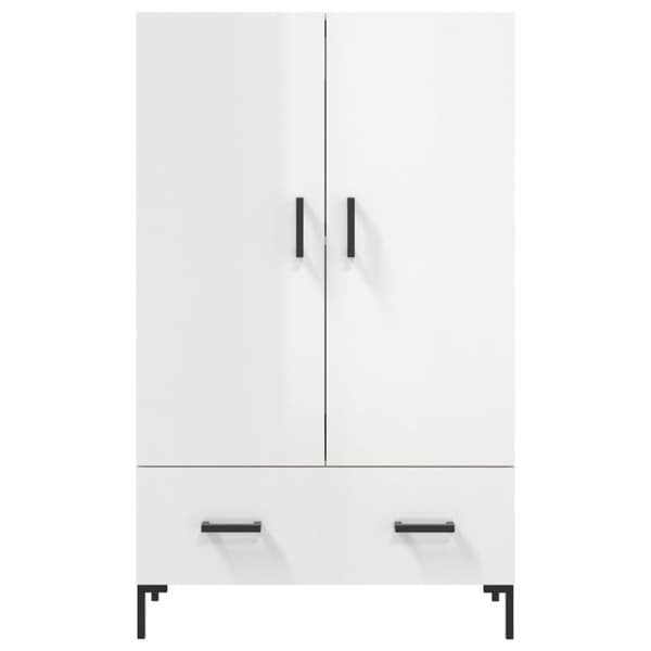 vidaXL Highboard høyglans hvit 69,5x31x115 cm konstruert tre