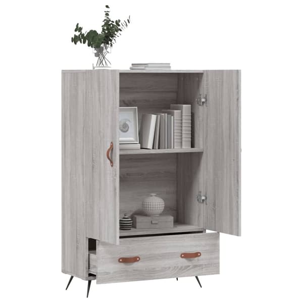 vidaXL skab 69,5x31x115 cm konstrueret træ grå sonoma-eg
