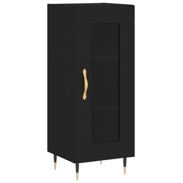 vidaXL skænk 34,5x34x90 cm konstrueret træ sort