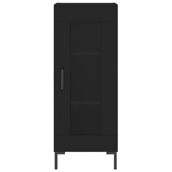 vidaXL Skjenk svart 34,5x34x90 cm konstruert tre