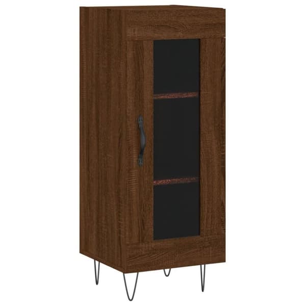 vidaXL Senkki ruskea tammi 34,5x34x90 cm tekninen puu