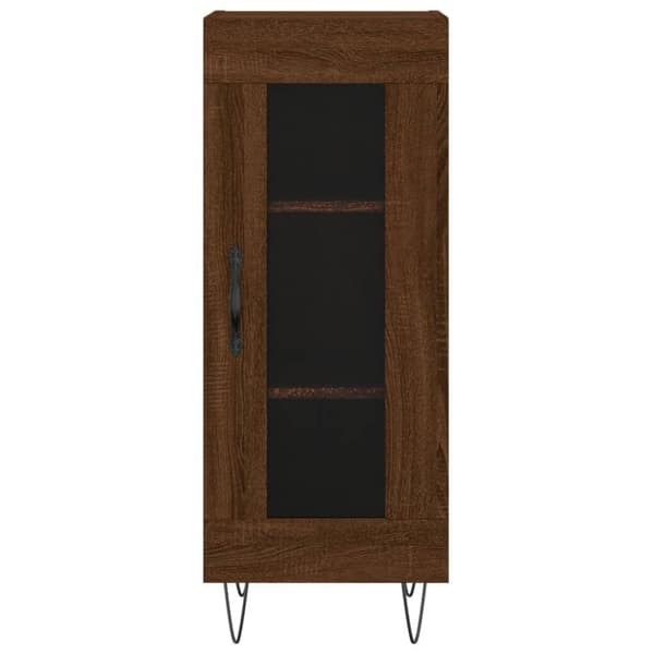 vidaXL Skjenk brun eik 34,5x34x90 cm konstruert tre