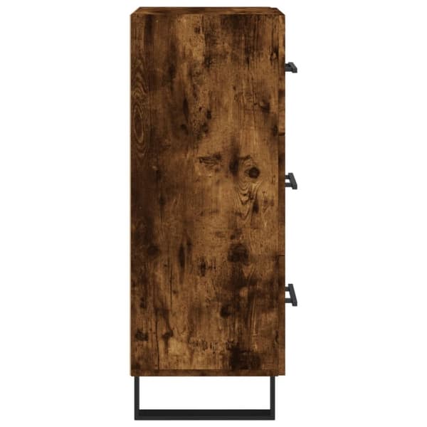 vidaXL Skänk rökfärgad ek 34,5x34x90 cm konstruerat trä