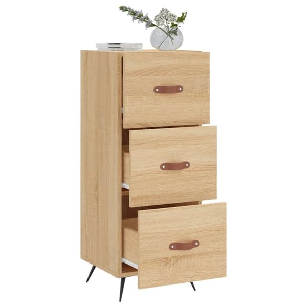 vidaXL Skänk sonoma-ek 34,5x34x90 cm konstruerat trä