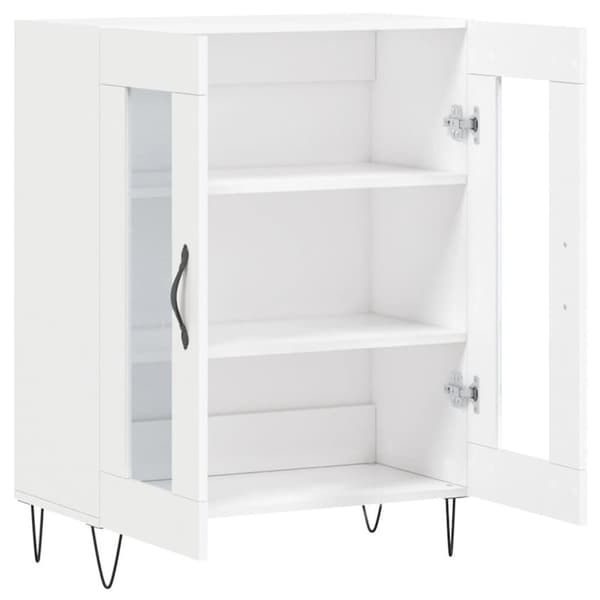 vidaXL Skjenk hvit 69,5x34x90 cm konstruert tre