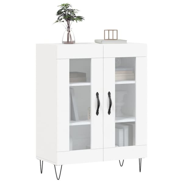 vidaXL Skjenk hvit 69,5x34x90 cm konstruert tre