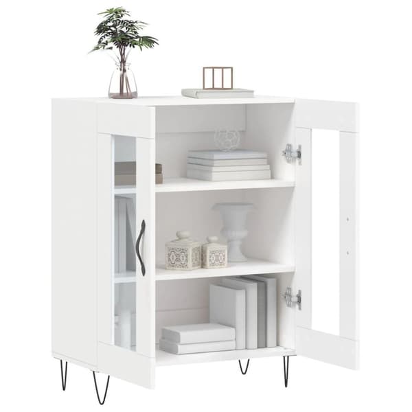 vidaXL skænk 69,5x34x90 cm konstrueret træ hvid