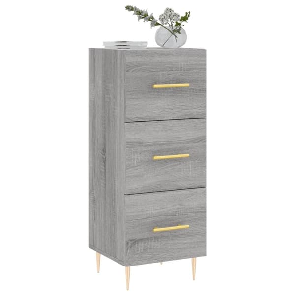 vidaXL Skjenk grå sonoma 34,5x34x90 cm konstruert tre