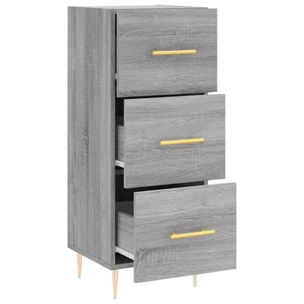 vidaXL skænk 34,5x34x90 cm konstrueret træ grå sonoma-eg
