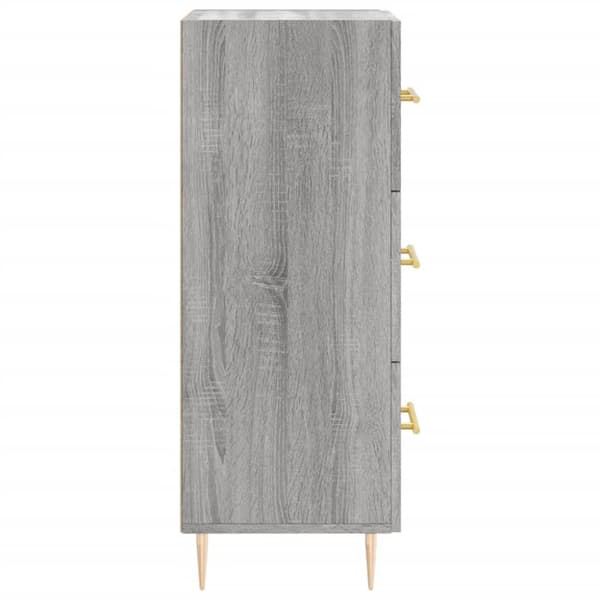 vidaXL skænk 34,5x34x90 cm konstrueret træ grå sonoma-eg