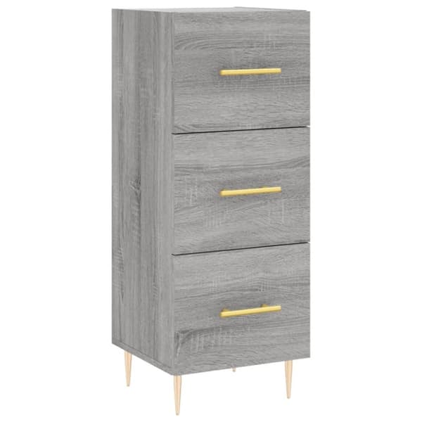 vidaXL skænk 34,5x34x90 cm konstrueret træ grå sonoma-eg
