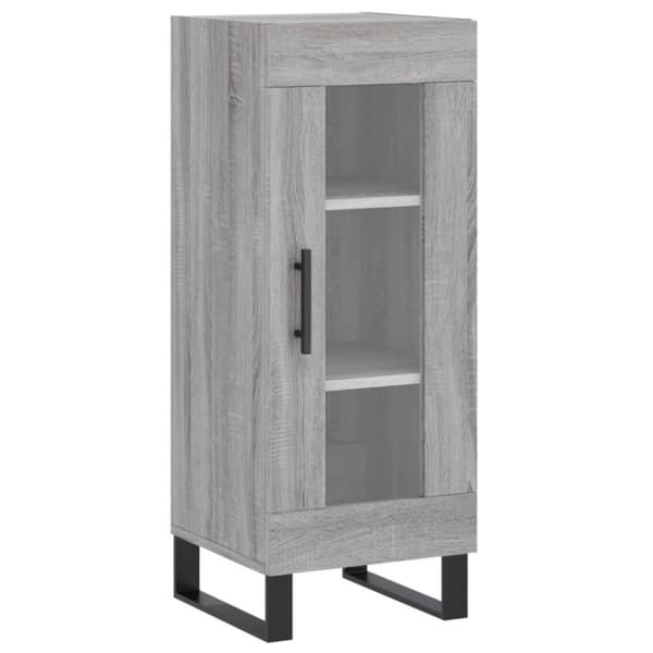 vidaXL Skjenk grå sonoma 34,5x34x90 cm konstruert tre