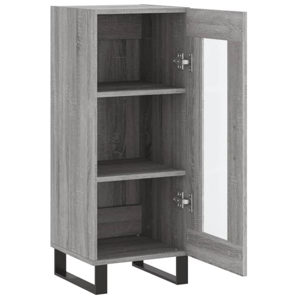 vidaXL skænk 34,5x34x90 cm konstrueret træ grå sonoma-eg