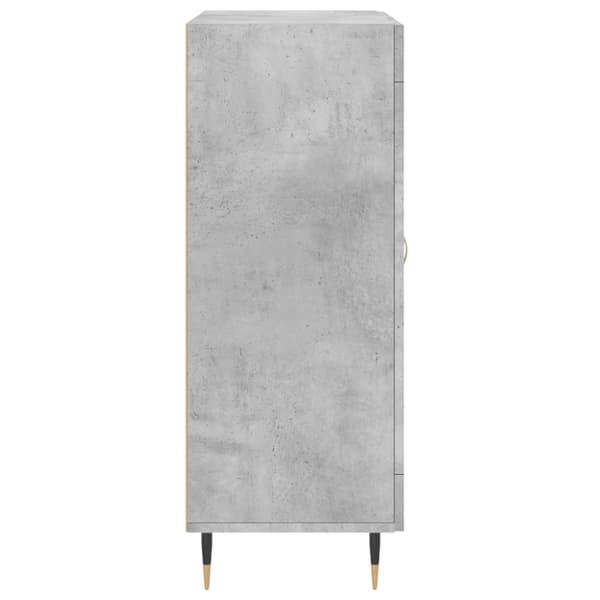 vidaXL Skänk betonggrå 69,5x34x90 cm konstruerat trä