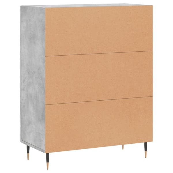 vidaXL Skänk betonggrå 69,5x34x90 cm konstruerat trä