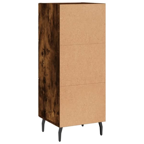 vidaXL Skänk rökfärgad ek 34,5x34x90 cm konstruerat trä