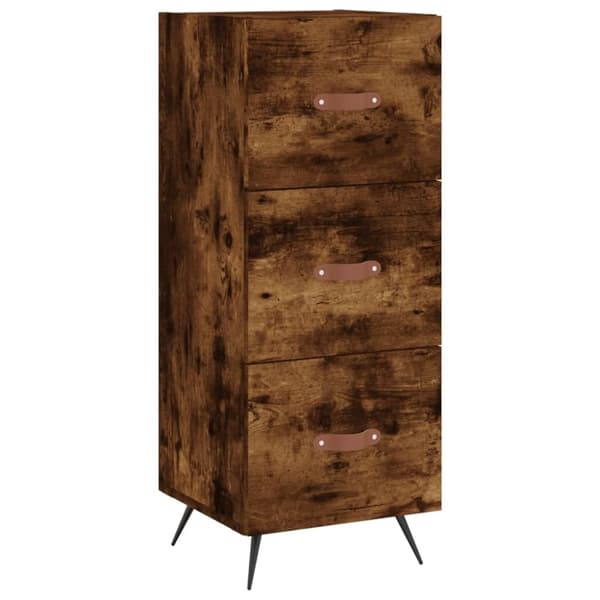 vidaXL skænk 34,5x34x90 cm konstrueret træ røget egetræsfarve