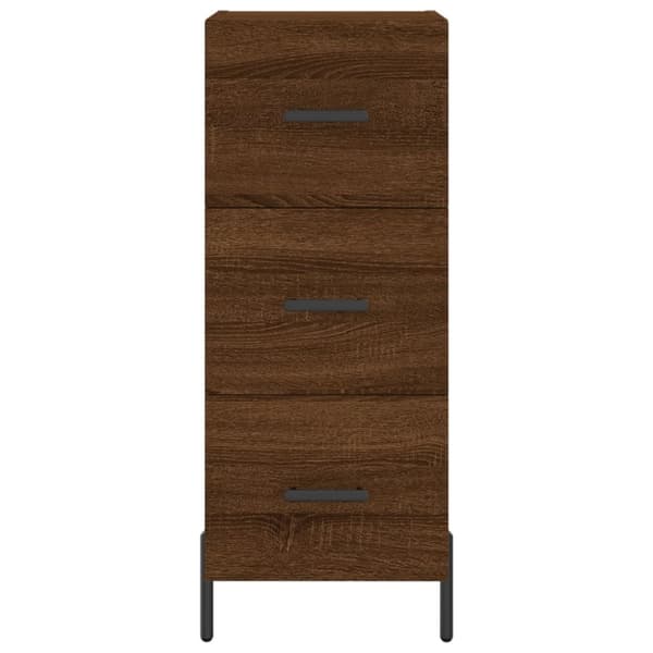 vidaXL skænk 34,5x34x90 cm konstrueret træ brun egetræsfarve
