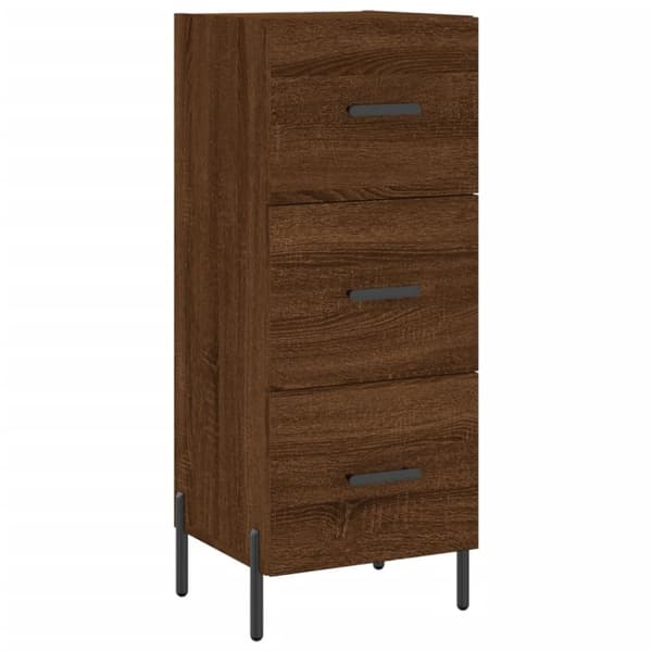 vidaXL skænk 34,5x34x90 cm konstrueret træ brun egetræsfarve