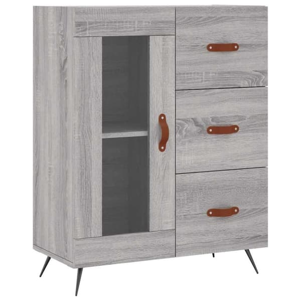 vidaXL Skjenk grå sonoma 69,5x34x90 cm konstruert tre