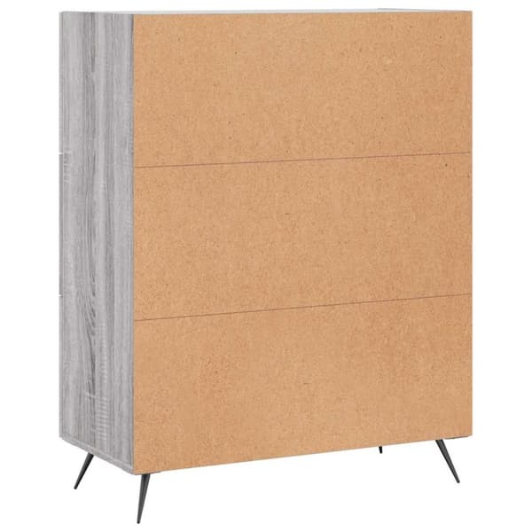 vidaXL Skjenk grå sonoma 69,5x34x90 cm konstruert tre