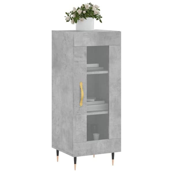 vidaXL Skåp betonggrå 34,5x34x90 cm konstruerat trä
