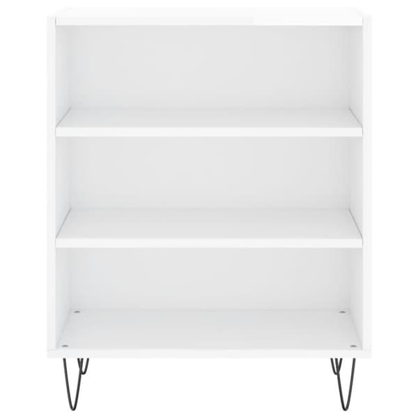 vidaXL skænk 57x35x70 cm konstrueret træ hvid højglans