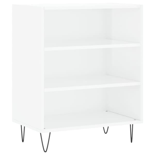 vidaXL skænk 57x35x70 cm konstrueret træ hvid højglans