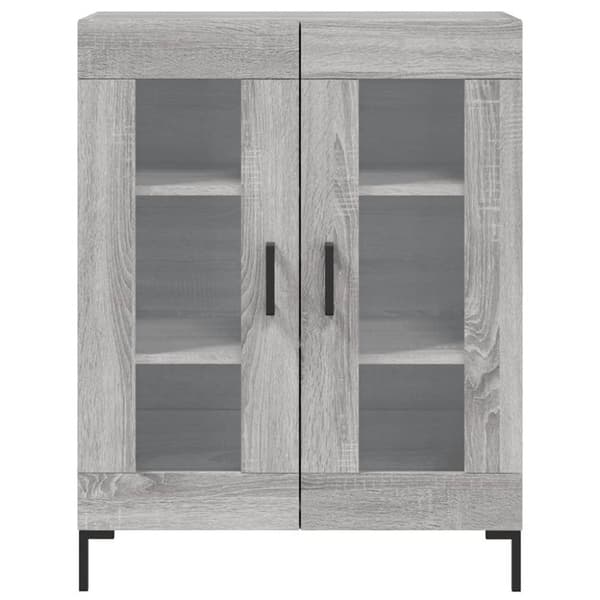 vidaXL skænk 69,5x34x90 cm konstrueret træ grå sonoma-eg