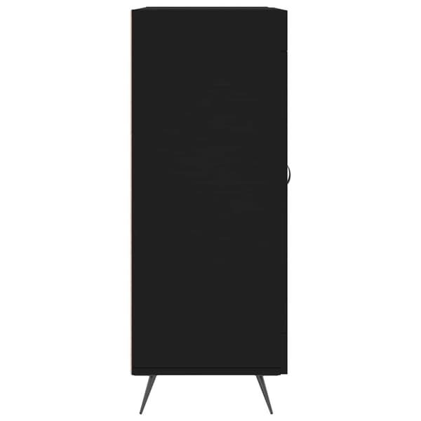 vidaXL skænk 69,5x34x90 cm konstrueret træ sort