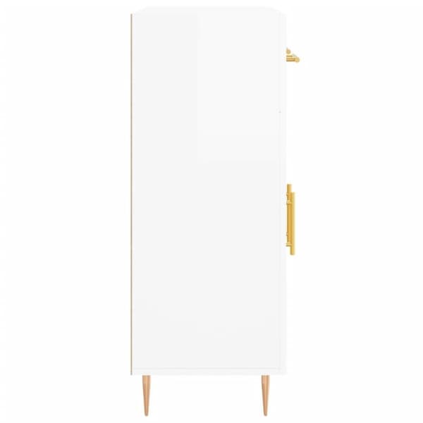 vidaXL Skjenk høyglans hvit 69,5x34x90 cm konstruert tre
