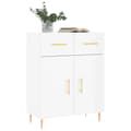 Miniatyrbilde 2 av 11: vidaXL Skjenk høyglans hvit 69,5x34x90 cm konstruert tre