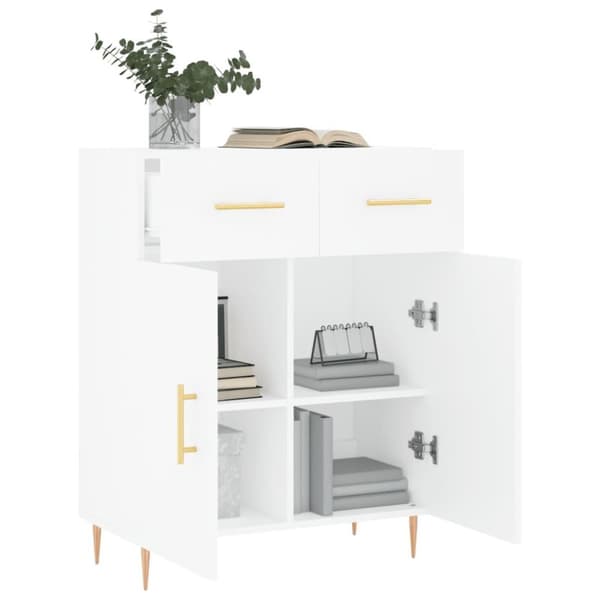 vidaXL Skåp vit 69,5x34x90 cm konstruerat trä