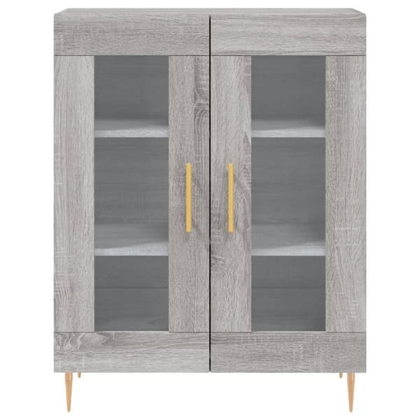 vidaXL skænk 69,5x34x90 cm konstrueret træ grå sonoma-eg