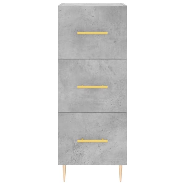 vidaXL Skjenk betonggrå 34,5x34x90 cm konstruert tre