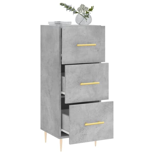 vidaXL skænk 34,5x34x90 cm konstrueret træ betongrå