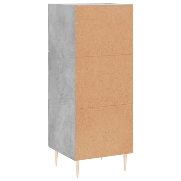 vidaXL skænk 34,5x34x90 cm konstrueret træ betongrå