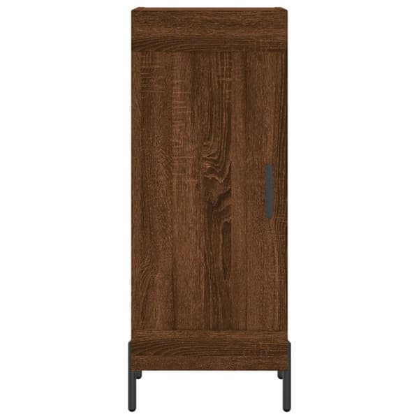 vidaXL Skjenk brun eik 34,5x34x90 cm konstruert tre
