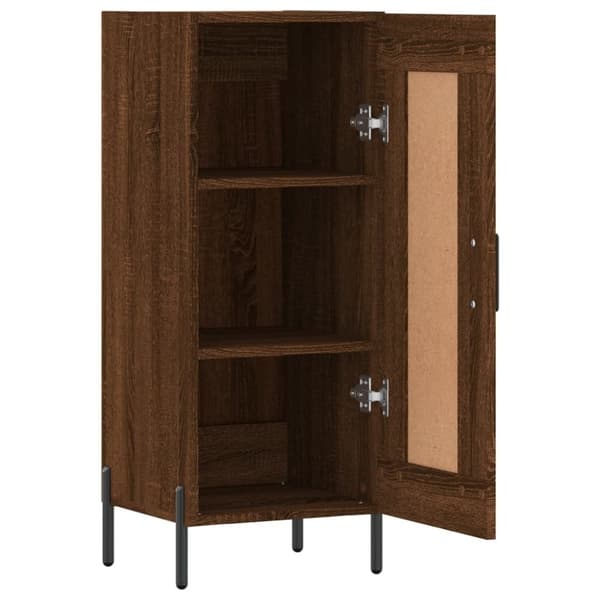 vidaXL Skjenk brun eik 34,5x34x90 cm konstruert tre